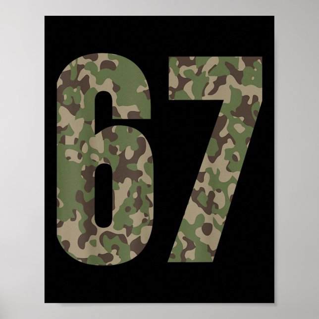 Trendande Gen Alpha Sex Sju 6 7 Meme Cam Multi Ca Poster (Framsidan)