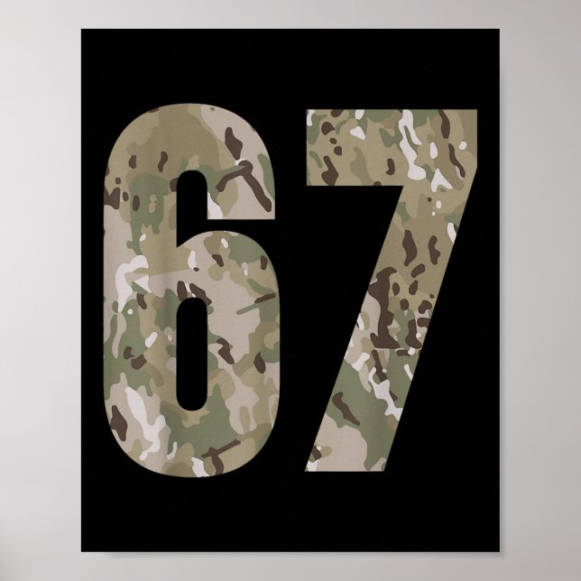 Trendande Gen Alpha Sex Sju 6 7 Meme Cam Multi Ca Poster (Framsidan)