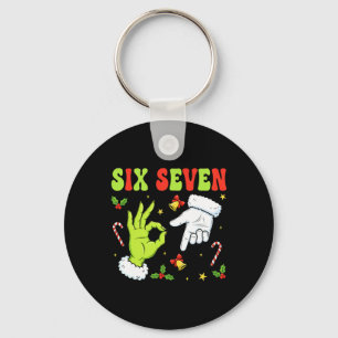 Trendande Six Seven jul Meme 67 Xmas Roligt Ch Nyckelring