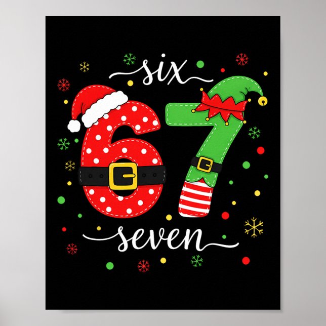 Trendande Six Seven Meme Jul 67 Xmas Män Kvinnor Poster (Framsidan)