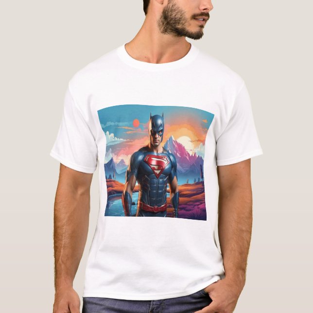 Trendating Heroes: där superhjältar möts Stil T Shirt (Framsida)