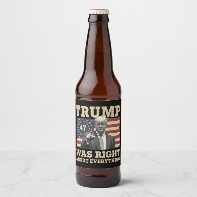 Trenden var Höger om allt USA Ölflaska Etikett (Framsida)