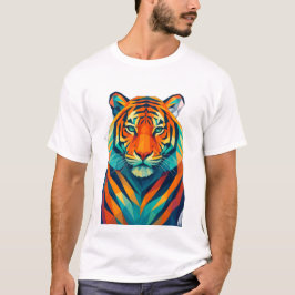 Trender för geometrisk tiger-tiger t shirt
