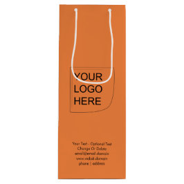 Trendfärg - Färsk Tangerin Vin Logotyp Presentpåse