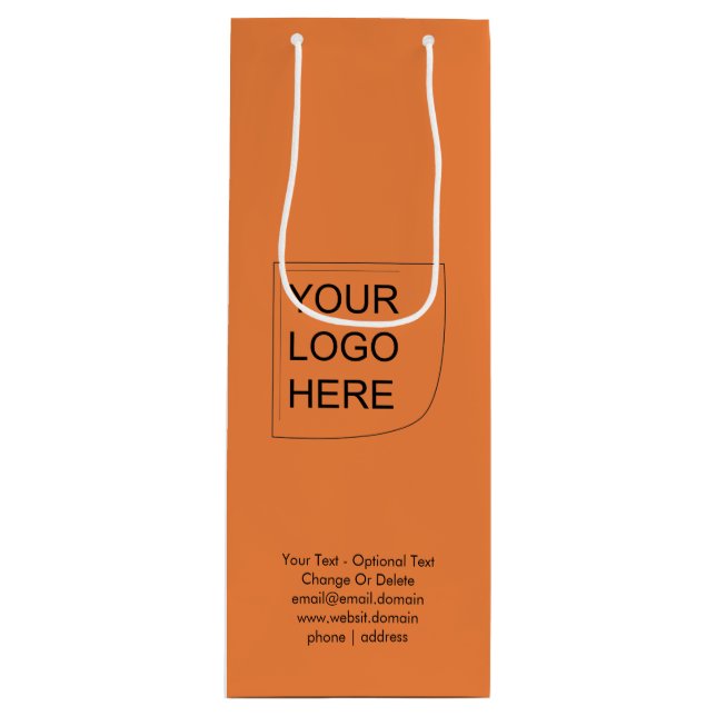 Trendfärg - Färsk Tangerinevin Presentpåse (Framsidan)