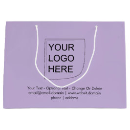Trendfärg - Soft Violet Stor Logotyp Presentpåse