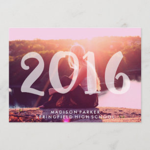 Trendig 2016 Rosa Tint Transparent fotoöverlägg Inbjudningar