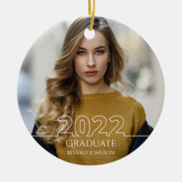 Trendig 2022 Student Fotomodern Studenten Julgransprydnad Keramik