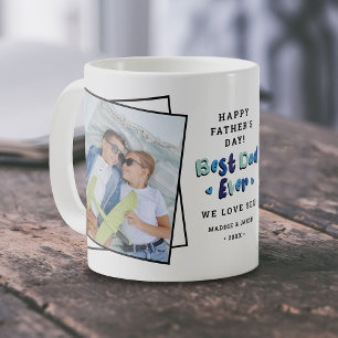 Trendig 2 fotot "Bästa Pappa någonsin Keepsaké Far Kaffemugg