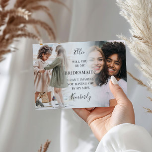 Trendig 2 Photo, kommer du att bli min Bridesmaid?