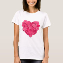 Trendig 3D Rosa Heart T-Shirt