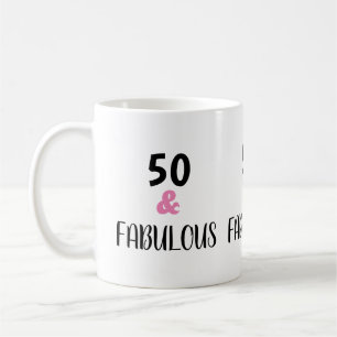 Trendig 50 och Födelsedagsfest för mjuk text Kaffemugg