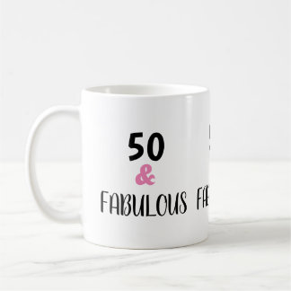 Trendig 50 och Födelsedagsfest för mjuk text Kaffemugg