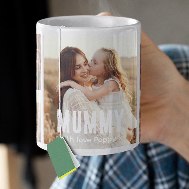 Trendig 5 Foto Collage Mamma Kaffemugg (Skapare uppladdad)