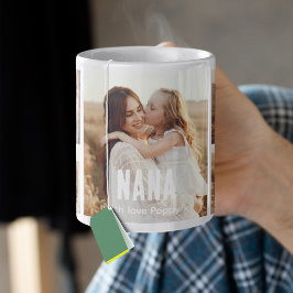 Trendig 5 Foto Collage Mormor Kaffemugg