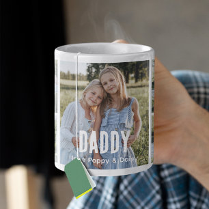 Trendig 5-foto collage Pappa Kaffemugg