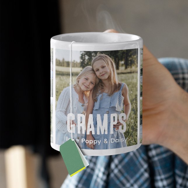 Trendig 5 Fotoskollage Farfar Kaffemugg (Skapare uppladdad)