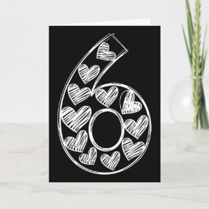 Trendig 67 Sketch Heart Matchande 6 Valentine Barn Kort