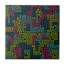 Trendig 80-tal, svart Mönster