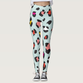 Trendig 80-talet Leopard Mönster Leggings