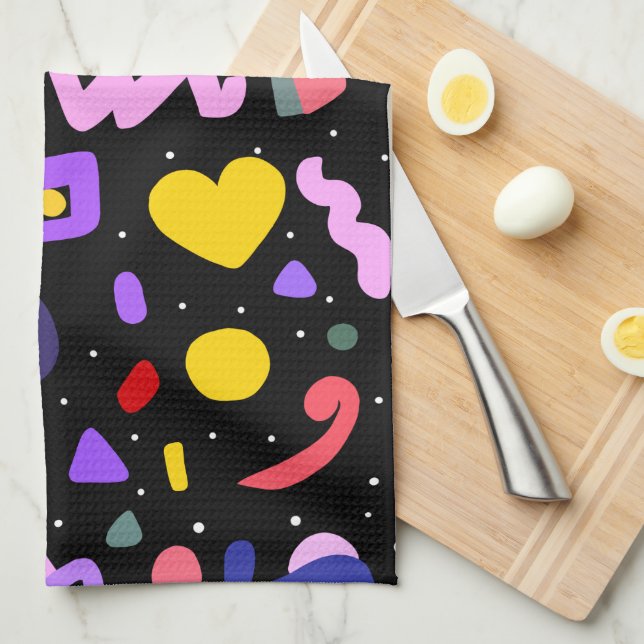 Trendig 80-talet Mönster Apron Kökshandduk (Vikt i Fjärdedel)