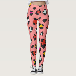 Trendig 80-talets baljväxter från Leopard Mönster Leggings