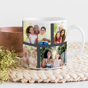Trendig 8 Bild Masonry Grid Grått Photo Jumbo Mugg