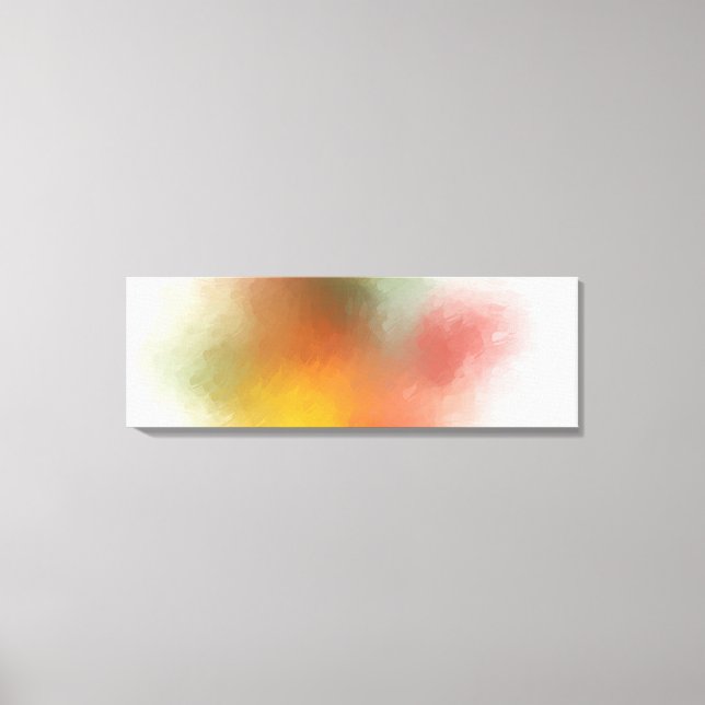 Trendig Abstrakt Artwork Modern Gult Grönt Red Canvastryck (Framsida)