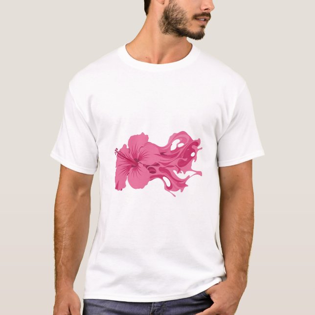 Trendig ABSTRAKT BLOMMA Konst Design T Shirt (Framsida)