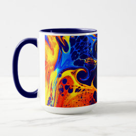 trendig abstrakt, färgad färg-snurra mugg