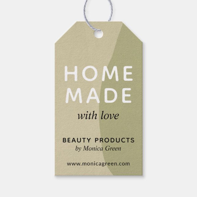 Trendig Abstrakt Minimalist Homemade Business Presentetikett (Framsidan)