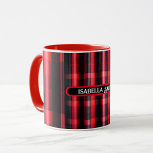 Trendig Abstrakt Red Black Play Collection Mugg