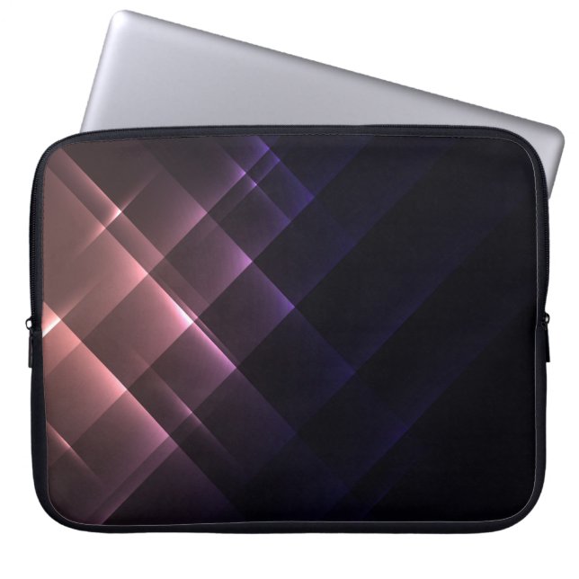 Trendig Abstrakt Shiny Neon Ljus Laptop sleeve (Framsidan)