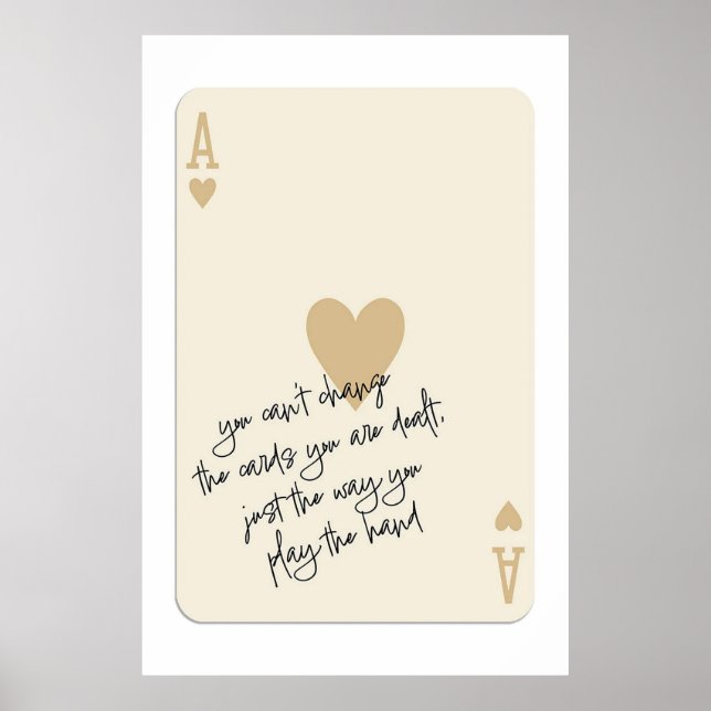 Trendig Ace of Hearts Poster (Framsidan)
