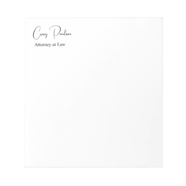 Trendig advokat på lag unik special anteckningsblock (Framsida)