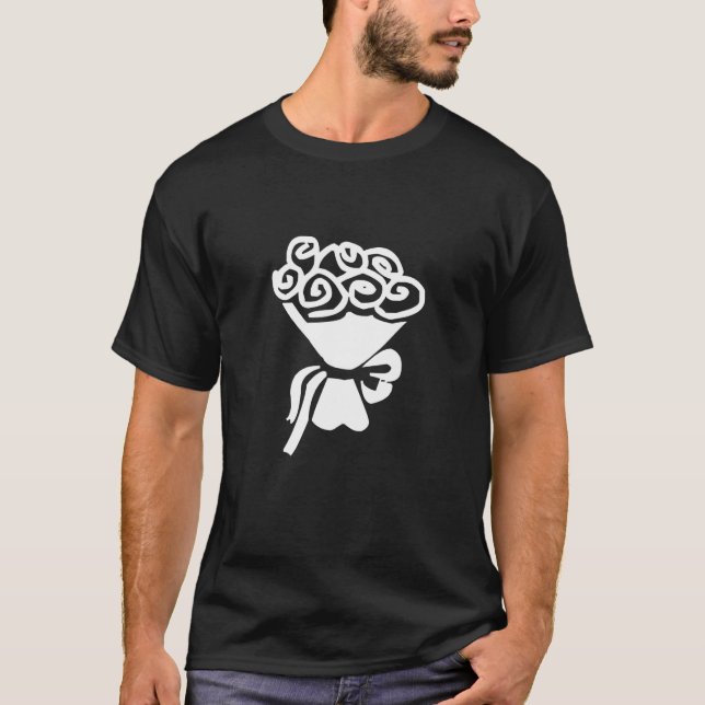 Trendig Aesthetic Bröllop Bouquet Ro T Shirt (Framsida)