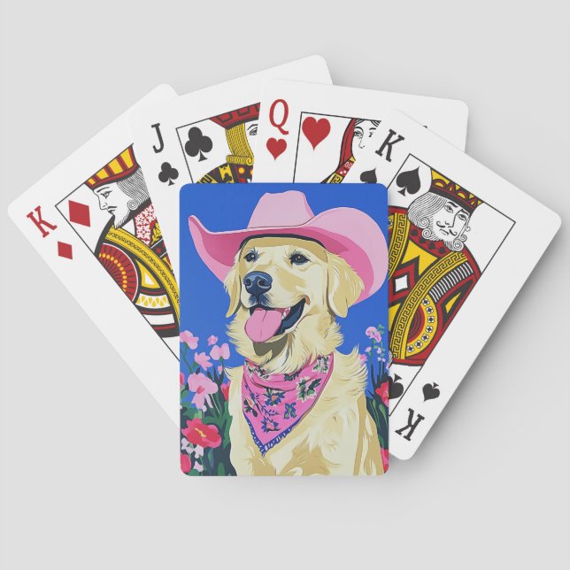 Trendig Aesthetic Cute Preppy Hund Casinokort (Baksidan)