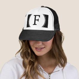 Trendig Alfabet F Mesh-Keps Monogram Mesh Outfit Keps
