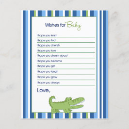 Trendig Alligator Önskemål for Baby Advice-kort