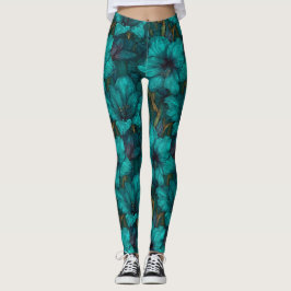 Trendig Amaryllis Blomma Kläder Träning Leggings
