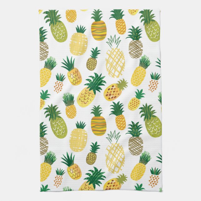 Trendig Ananas Mönster Kökshandduk (Vertikal)