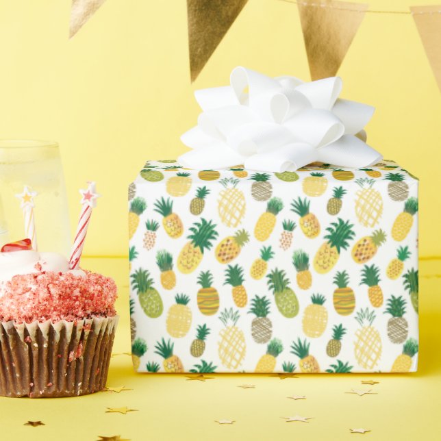 Trendig Ananas Mönster Presentpapper (Födelsedagsfest)