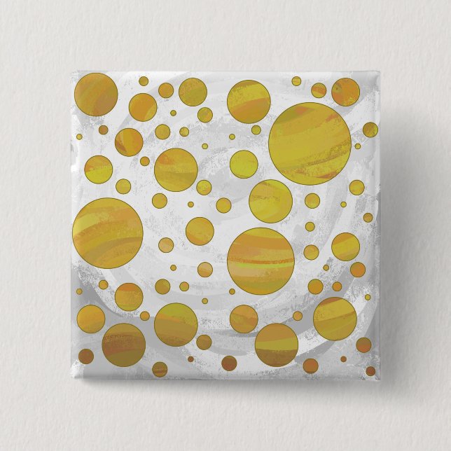 Trendig Ananas Polka dots Knapp (Framsida)