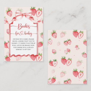 Trendig äng jordgubbsböcker för baby shower tilläggskort