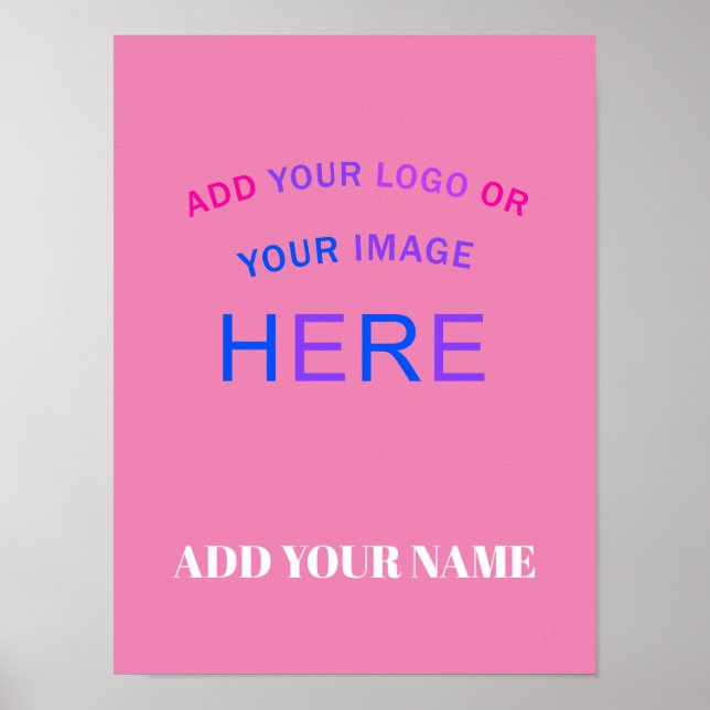Trendig Anpassade Personlig varumärkesRosa Poster (Framsidan)