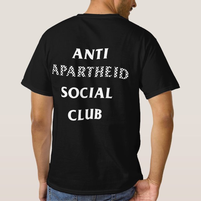 Trendig Anti Apartheid Social Klubb Keffiyeh T Shirt (Baksida)