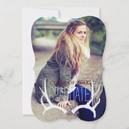 Trendig Antler Bracket Studenten 5x7-inbjudan Inbjudningar