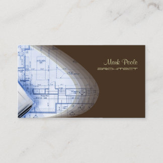 Trendig Architect-affärskort, mörk choklad Visitkort