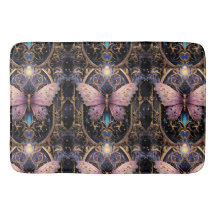 Trendig Art Deco Lila Rosa Guld Butterfly