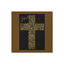 Trendig Art Image Jesus Guld Kor Brown